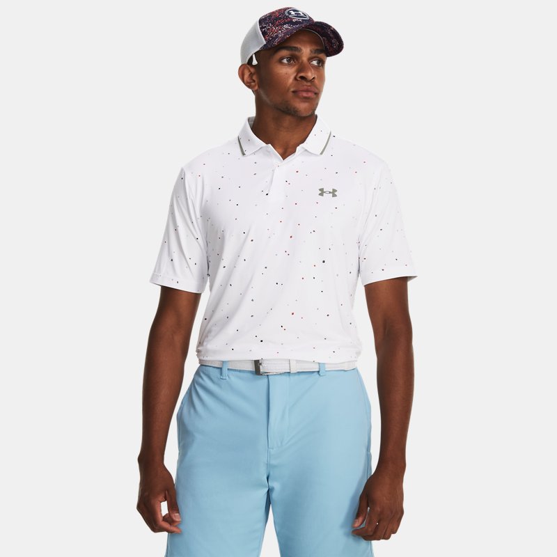 Polo Under Armour Iso-Chill Verge pour homme Blanc / Grove Vert M